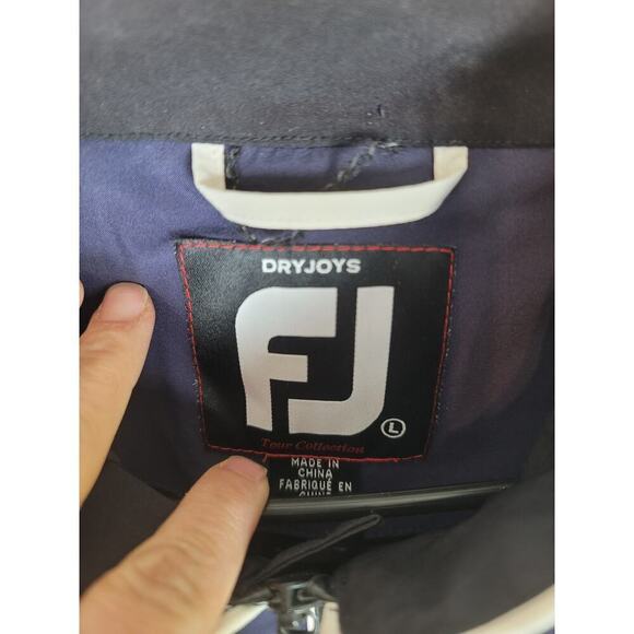 Footjoy Dryjoy Tour Collection Half Zip Golf Jacket Pullover in Navy, sz Large - Picture 6 of 12